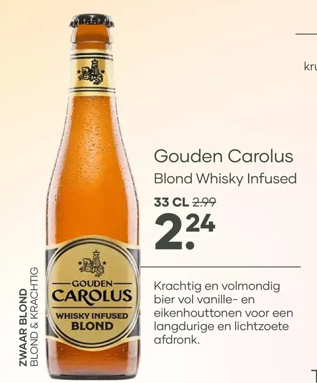 Aanbieding: Gouden Carolus Blond Whisky Infused