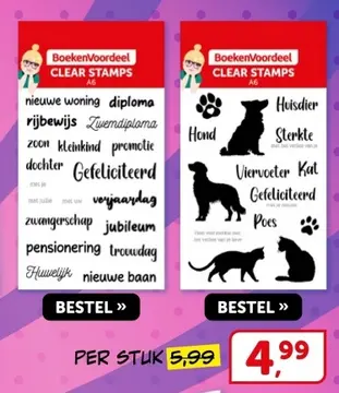 Aanbieding: BoekenVoordeel CLEAR STAMPS