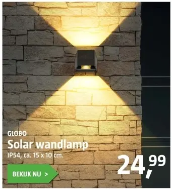 Aanbieding: Solar wandlamp