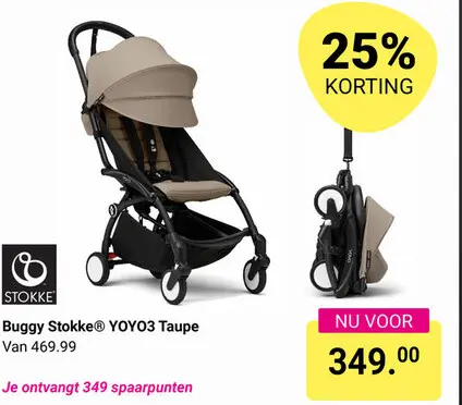 Aanbieding: Buggy Stokke® YOYO3 Taupe