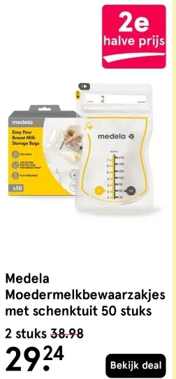 Aanbieding: Moedermelkbewaarzakjes met schenktuit