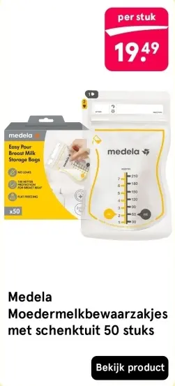Aanbieding: Moedermelkbewaarzakjes met schenktuit