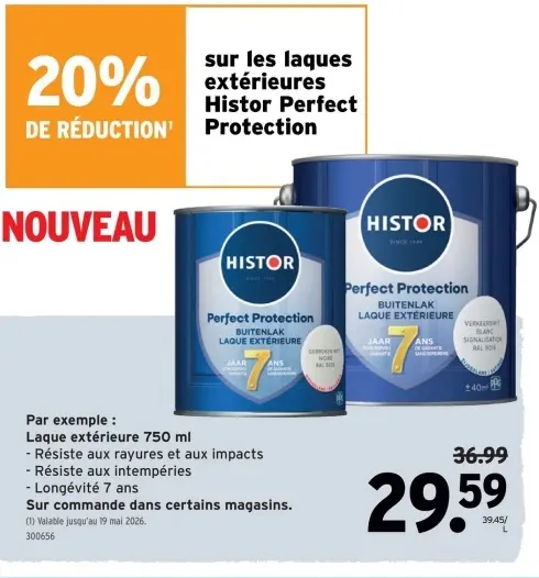 Offre: Laque extérieure Histor Perfect Protection