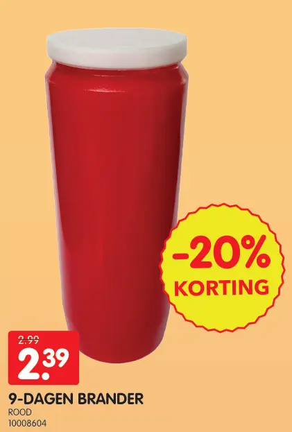 Promotie: 9-dagen brander
