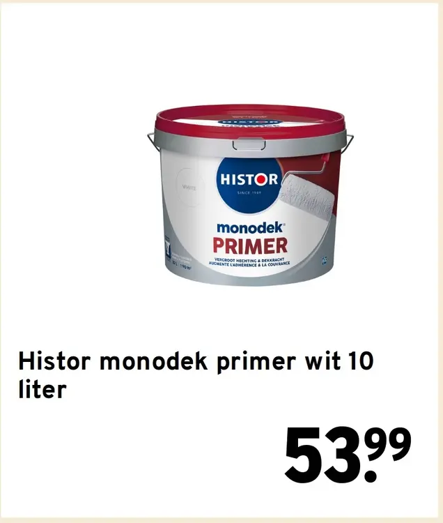 Aanbieding: monodek primer wit