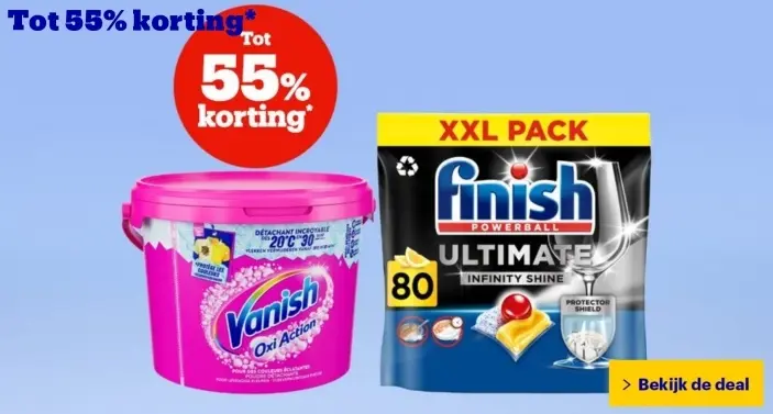 Aanbieding: Vanish Oxi Action and Finish Powerball Ultimate