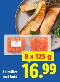 Aanbieding: Zalmfilet met huid