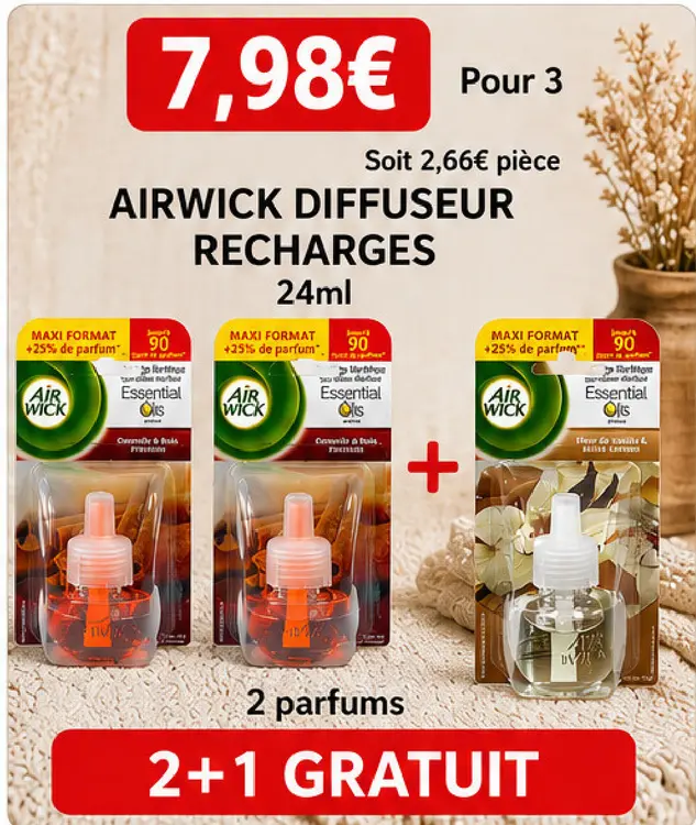 Offre: Airwick diffuseur recharges