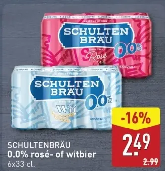 Aanbieding: 0.0% rosé- of witbier
