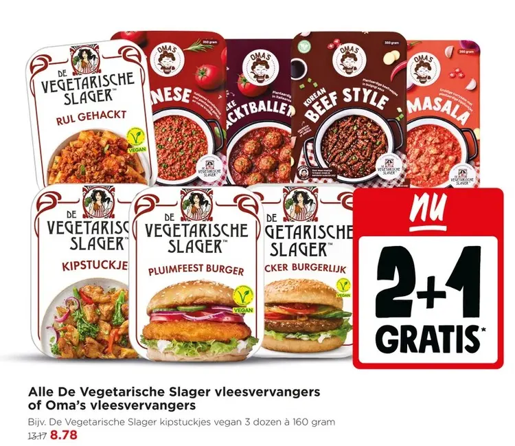 Aanbieding: De Vegetarische Slager vleesvervangers of Oma's vleesvervangers