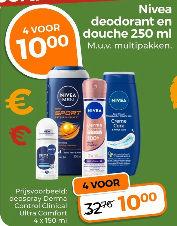 Aanbieding: Deodorant en douche