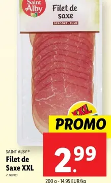 Offre: Filet de Saxe XXL