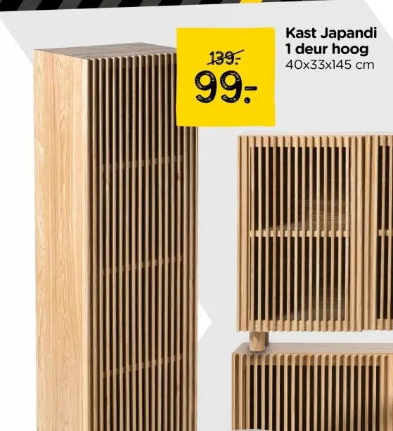 Aanbieding: Kast Japandi 1 deur hoog