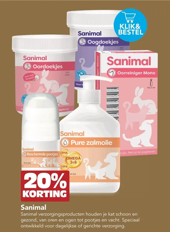 Aanbieding: Sanimal Pet Care Products