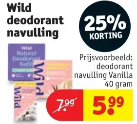 Promotie: deodorant navulling