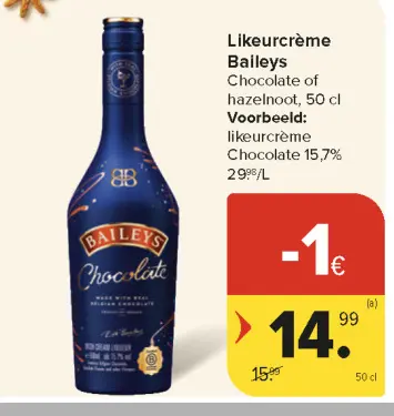 Promotie: Likeurcrème