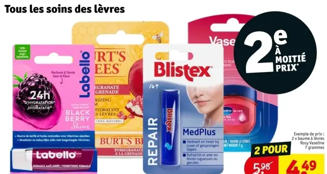 Offre: Tous les soins des lèvres