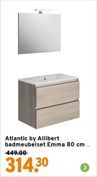 Aanbieding: Atlantic by Allibert badmeubelset Emma 80 cm