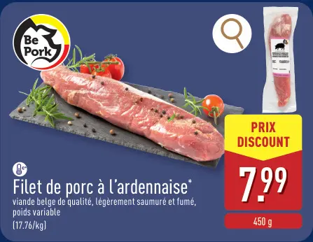 Offre: Be Pork Filet de porc à l'ardennaise