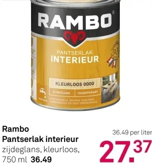 Aanbieding: Pantserlak interieur