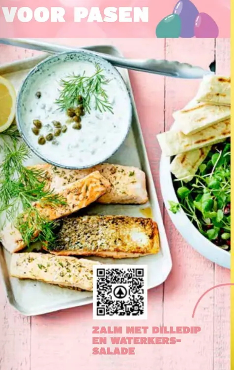 Promotie: Zalm met dilledip en waterkers-salade