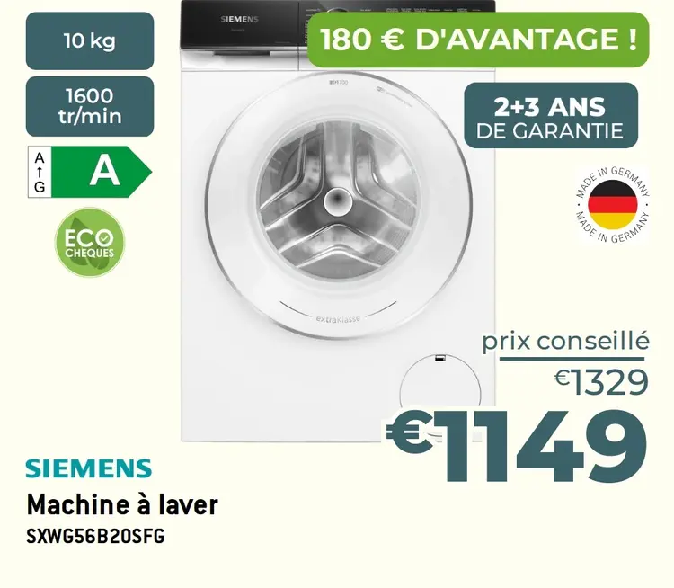 Offre: Machine à laver