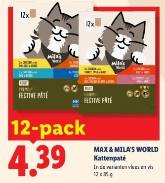 Aanbieding: Max & Mila's World Kattenpaté