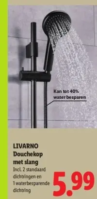 Aanbieding: Douchekop met slang