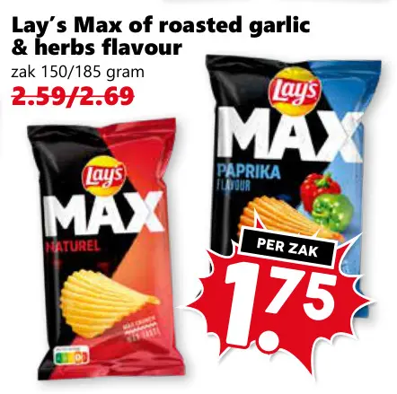Aanbieding: Max of roasted garlic & herbs flavour