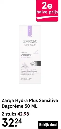Aanbieding: Zarqa Hydra Plus Sensitive Dagcrème