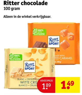 Aanbieding: Ritter chocolade