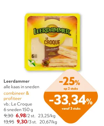 Promotie: Kaas in sneden Le Croque