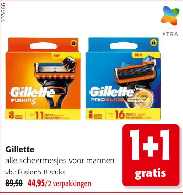 Promotie: Gilette alle scheermesjes voor mannen
