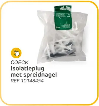 Aanbieding: Coeck isolatieplug met spreidnagel - 150mm - 25 stuks