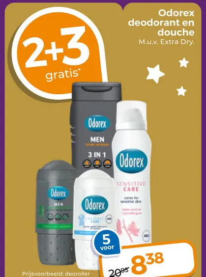 Aanbieding: Odorex deodorant en douche