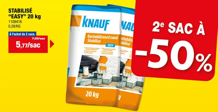 Offre: Knauf stabilisé easy 20kg
