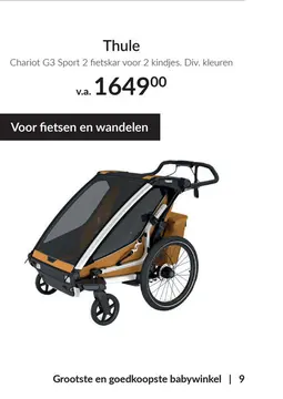 Aanbieding: Thule Chariot G3 Sport 2 Fietskar 