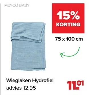 Promotie: Wieglaken Hydrofiel