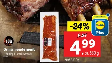 Aanbieding: Gemarineerde rugrib