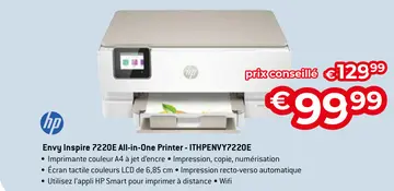 Offre: Envy Inspire 7220E All-in-One Printer - ITHPE