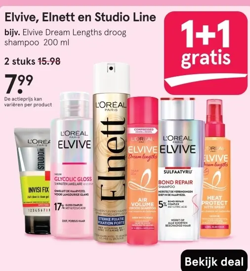 Aanbieding: Elvive, Elnett en Studio Line
