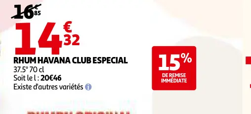 Offre: Rhum Especial