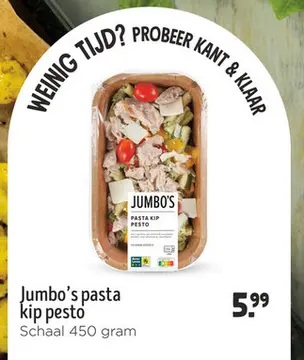 Aanbieding: Jumbo's pasta kip pesto