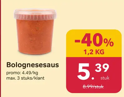 Promotie: Bolognesesaus