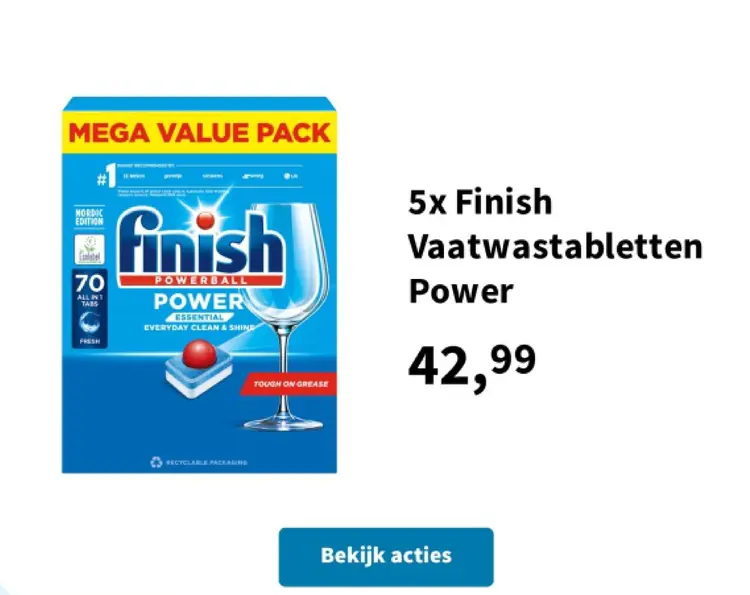 Promotie: Finish Vaatwastabletten Power