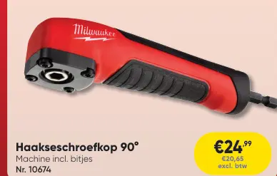 Promotie: Haakseschroefkop 90°