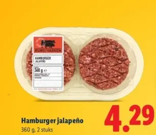 Aanbieding: Hamburger jalapeño