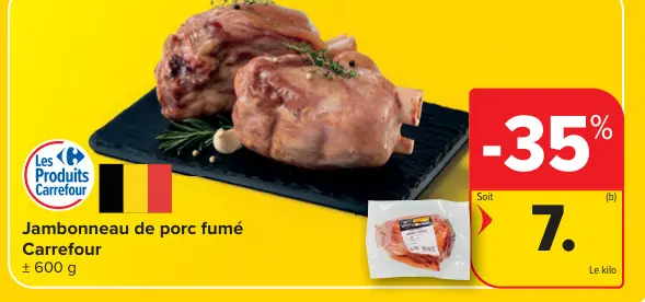 Offre: Jambonneau de porc fumé