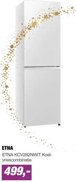 Aanbieding: ETNA KCV282NWIT Koel-vriescombinatie