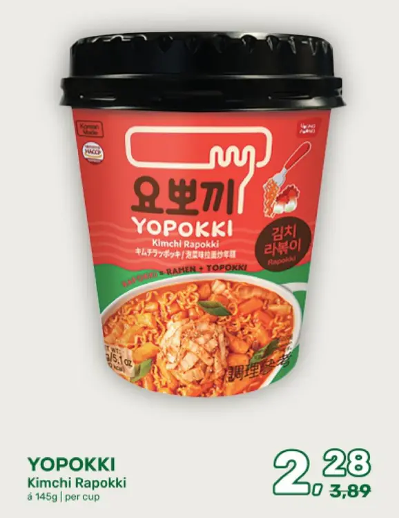 Aanbieding: YOPOKKI Kimchi Rapokki